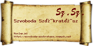 Szvoboda Szókratész névjegykártya